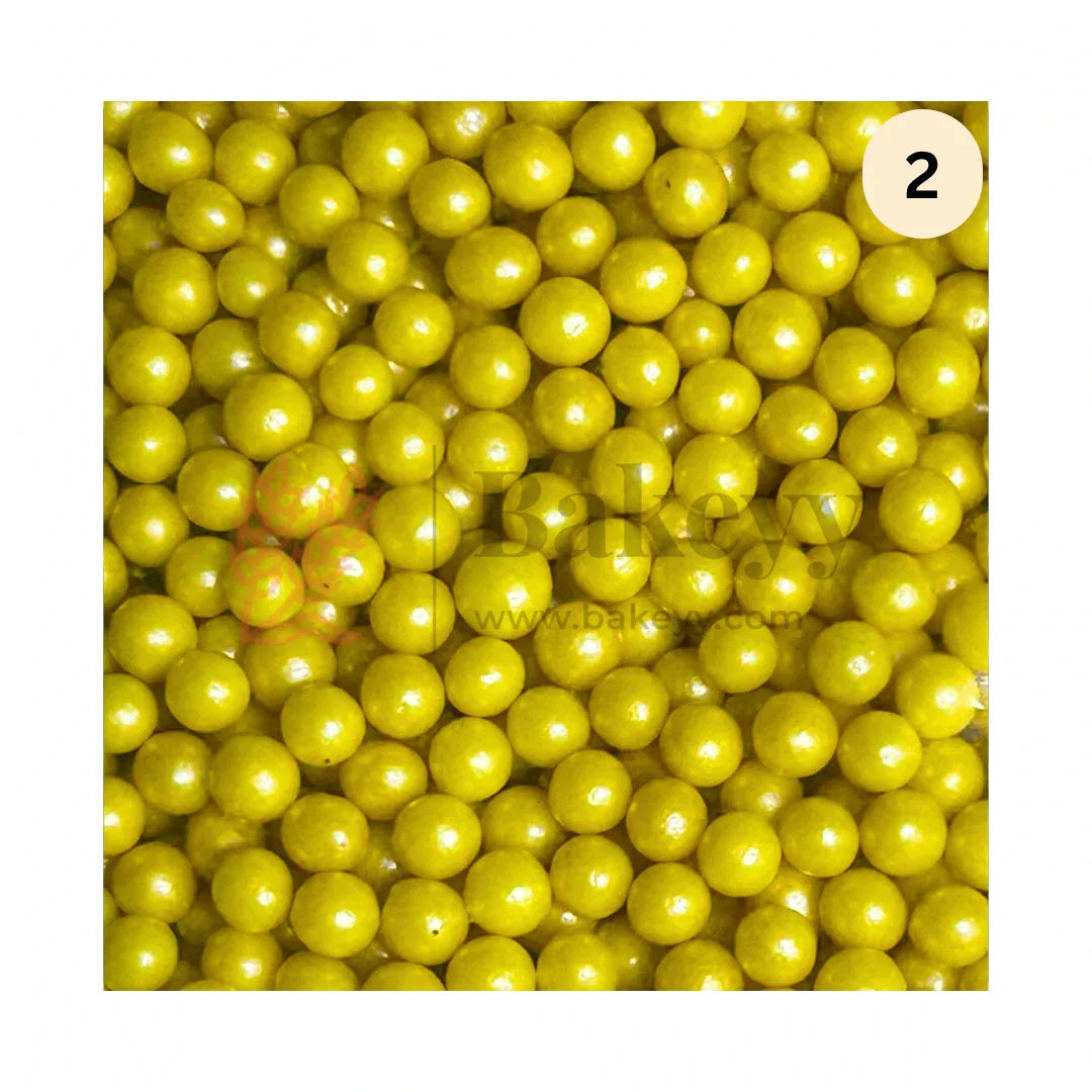 2 | Yellow Edible Sprinkle Balls | Sprinkle for Cake, Cupcake, Brownies Decoration