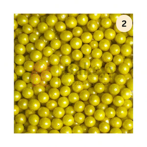 Round Ball Sprinkles - 200 Gram - Bakeyy.com - India - Round Ball Sprinkles - 200 Gram - 02 / Yellow