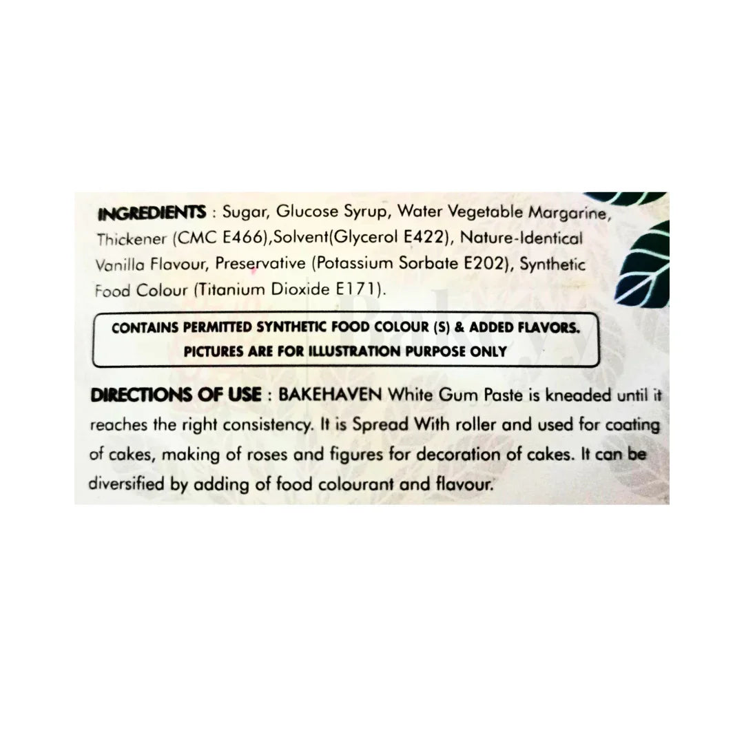 Bake Haven | White Gum Paste (Flower & Modelling Paste) | 500g - Bakeyy.com - India - Bake Haven | White Gum Paste (Flower & Modelling Paste) | 500g - Default Title