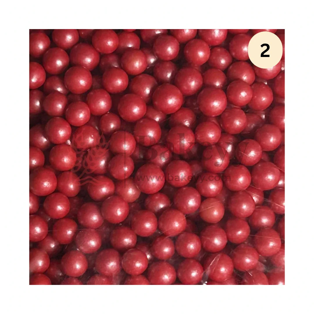 2 | Red Edible Sprinkle Balls | Sprinkle for Cake, Cupcake, Brownies Decoration
