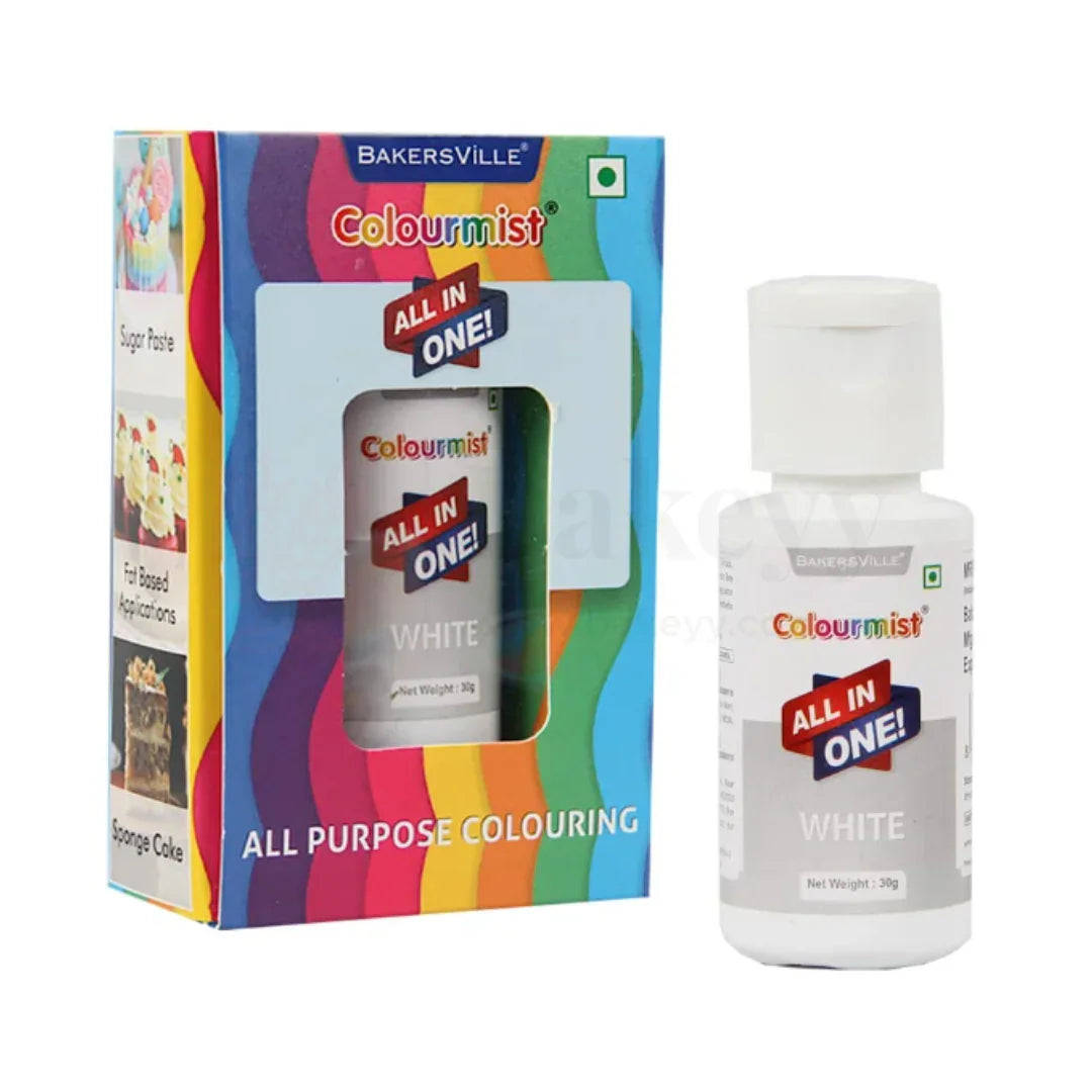 Colourmist White All-in-One Edible Food Colour – 30ml - Bakeyy.com - India - Colourmist White All-in-One Edible Food Colour – 30ml - Default Title