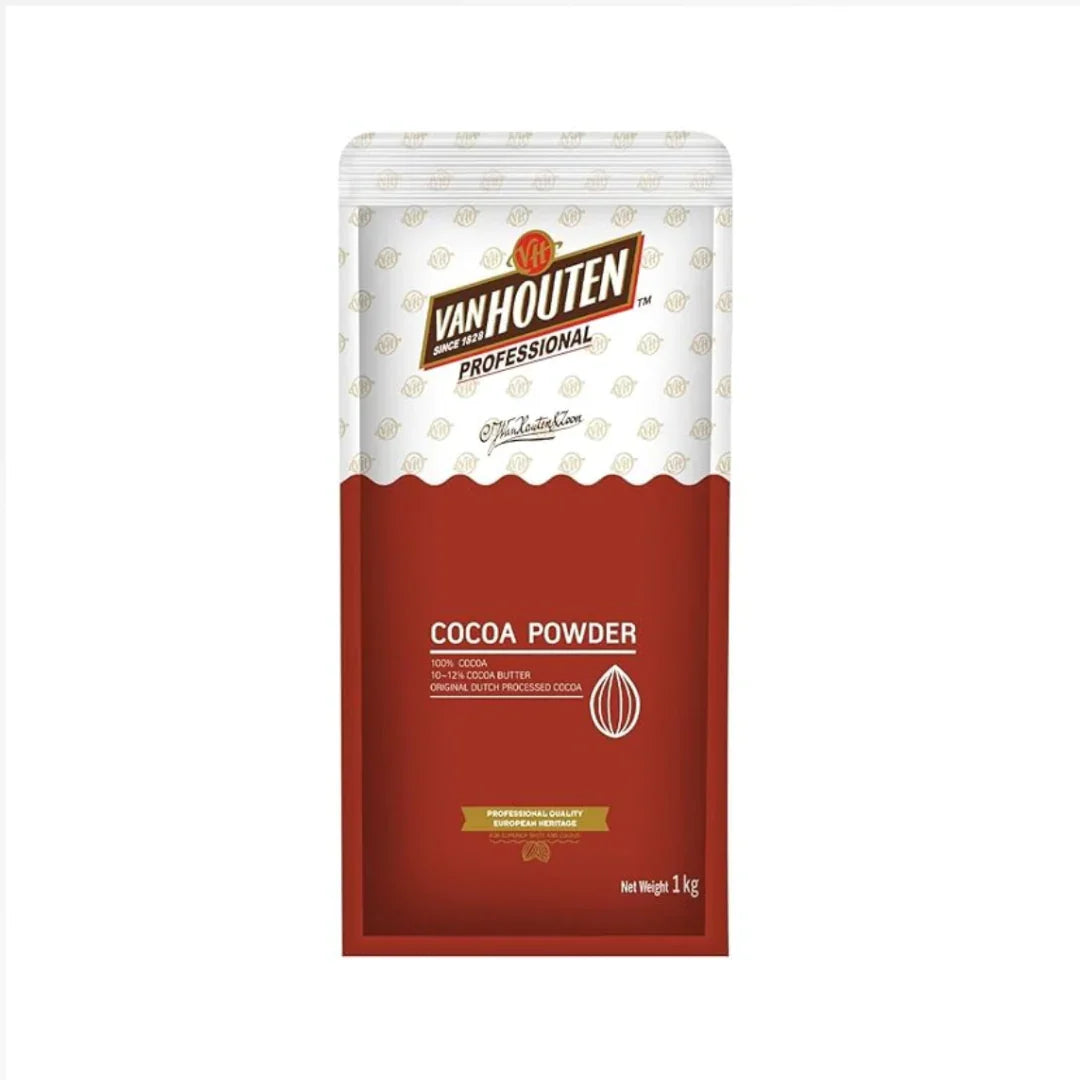 Van Houten Cocoa Powder | 1kg - Medium Brown | Original Dutch Processed - Unsweetened | 100% Cocoa Beans