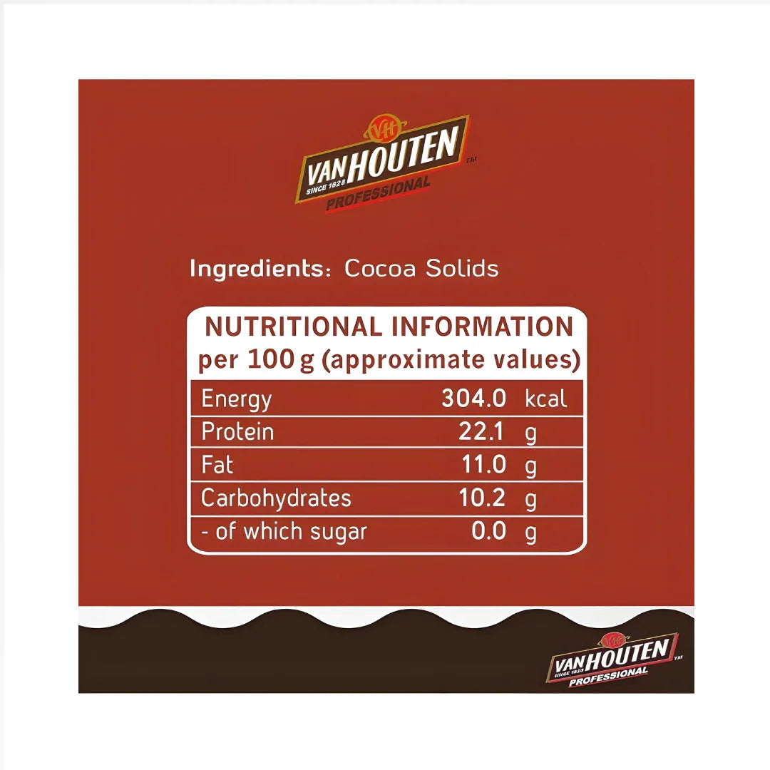 Van Houten Cocoa Powder | 1kg - Medium Brown | Original Dutch Processed - Unsweetened | 100% Cocoa Beans