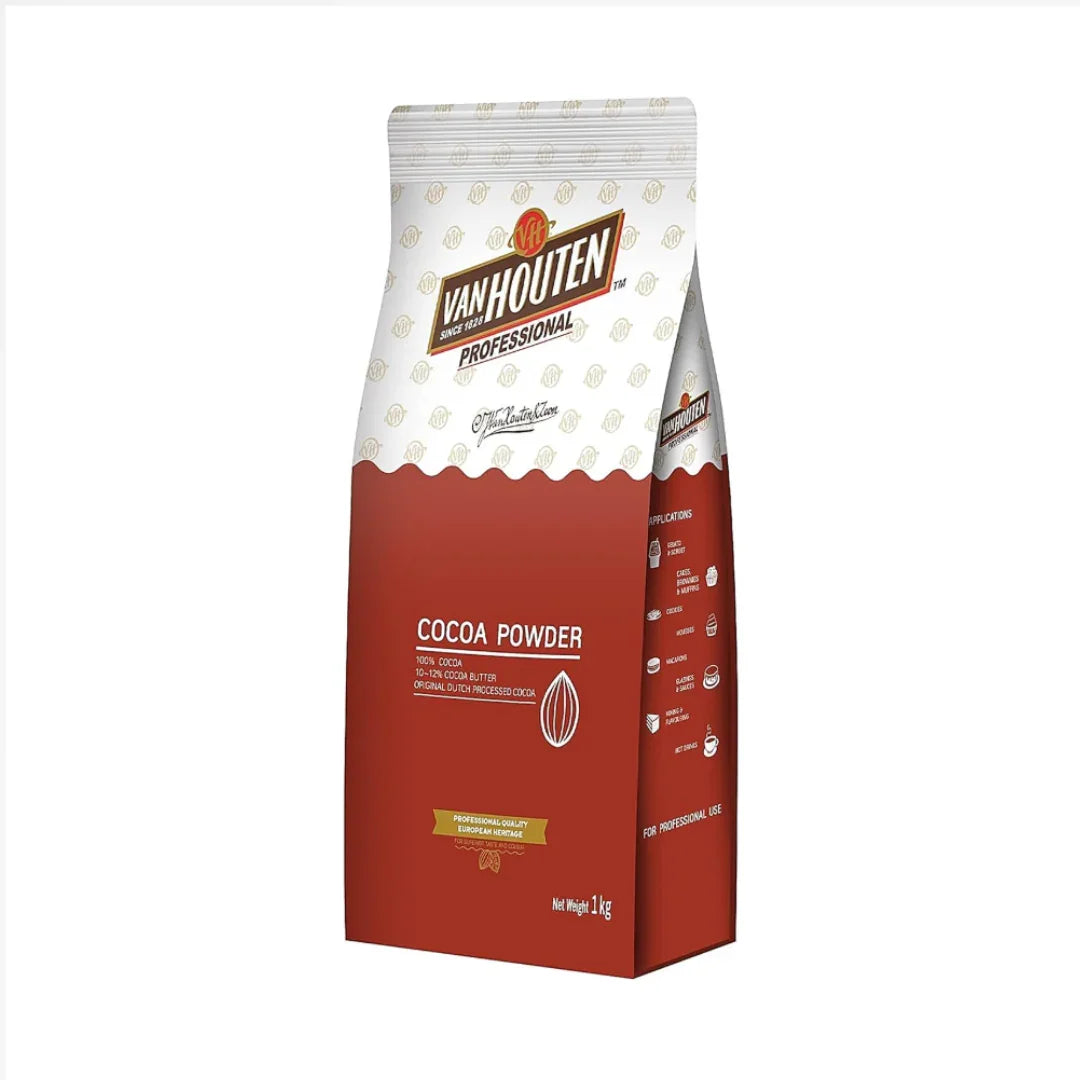 Van Houten Cocoa Powder | 1kg - Medium Brown | Original Dutch Processed - Unsweetened | 100% Cocoa Beans