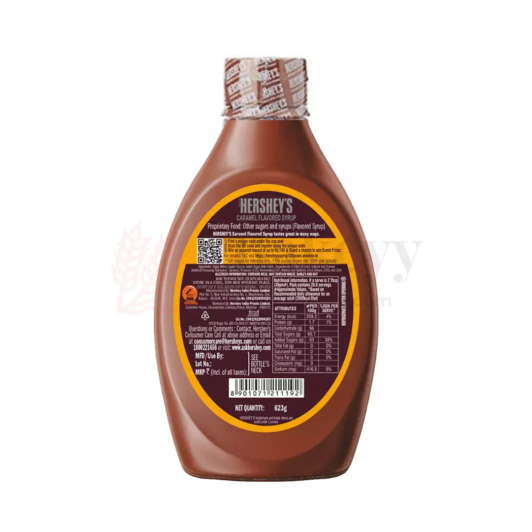 HERSHEY'S Caramel Flavored Syrup | Delicious Caramel Flavor | 623 Gm Bottle