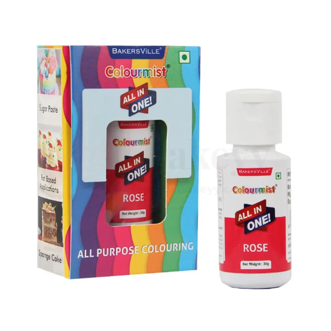 Colourmist Rose All-in-One Edible Food Colour – 30ml - Bakeyy.com - India - Colourmist Rose All-in-One Edible Food Colour – 30ml - Default Title