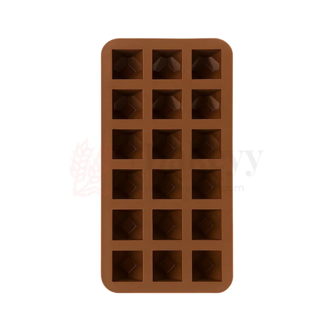 18-Cavity | Gemstone Silicone Chocolate Mould | Non-Stick Jewel Shape for Chocolates, Candies & Crafts | 1 Piece