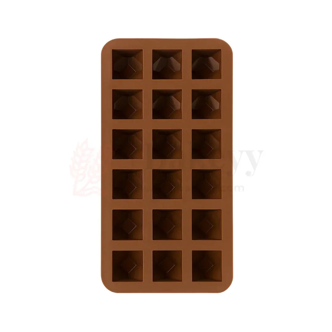 18-Cavity | Gemstone Silicone Chocolate Mould | Non-Stick Jewel Shape for Chocolates, Candies & Crafts | 1 Piece - Bakeyy.com - India - 18-Cavity | Gemstone Silicone Chocolate Mould | Non-Stick Jewel Shape for Chocolates, Candies & Crafts | 1 Piece - Default Title