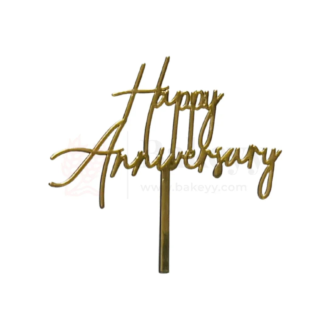4" inch Happy Anniversary Cake Topper -D5