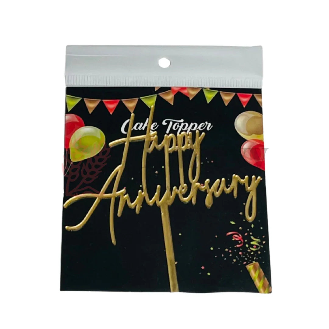 4" inch Happy Anniversary Cake Topper -D5