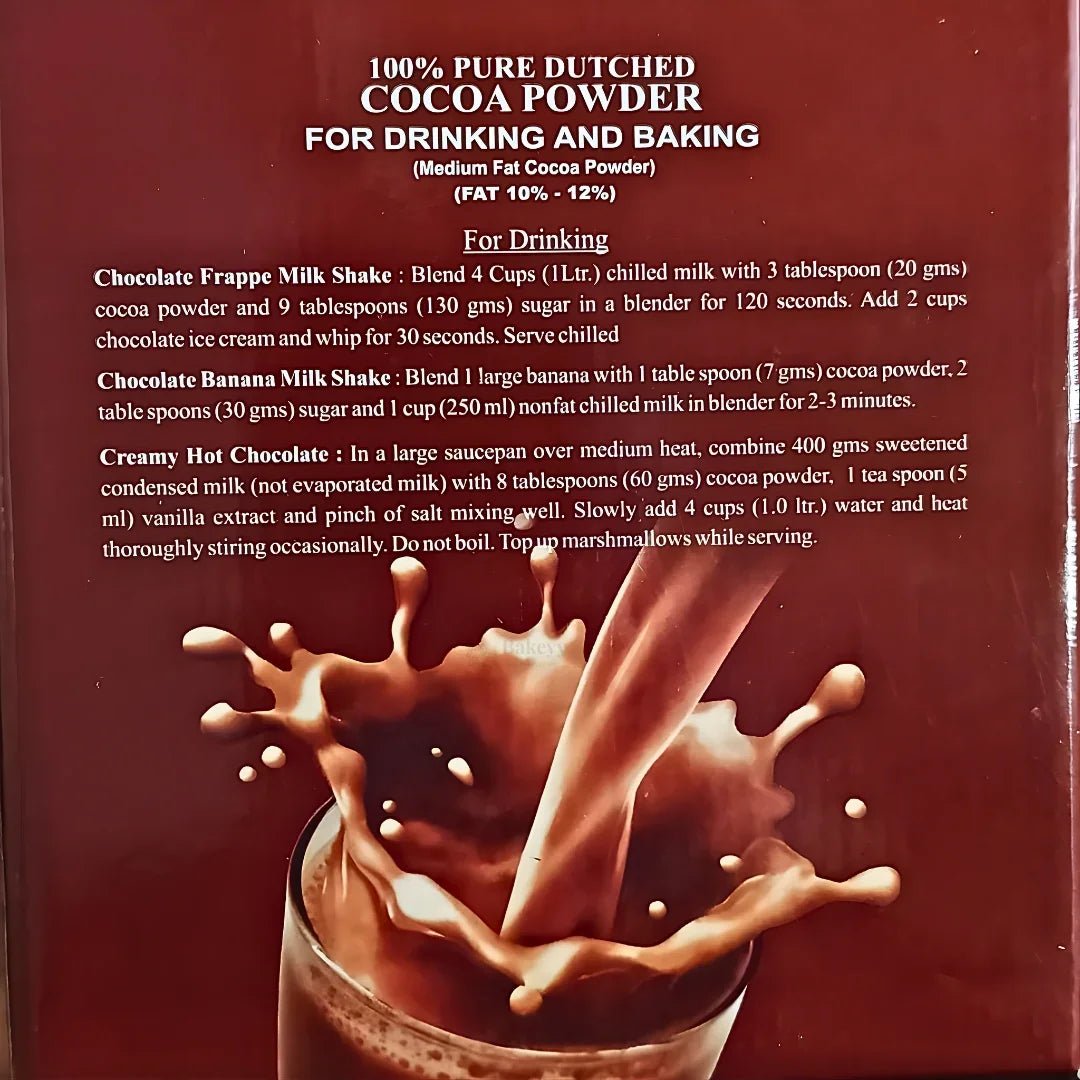 100 % Pure Dutched COCOA POWDER By JINDAL | Drinking and Baking Purpose | 950 Net Weight