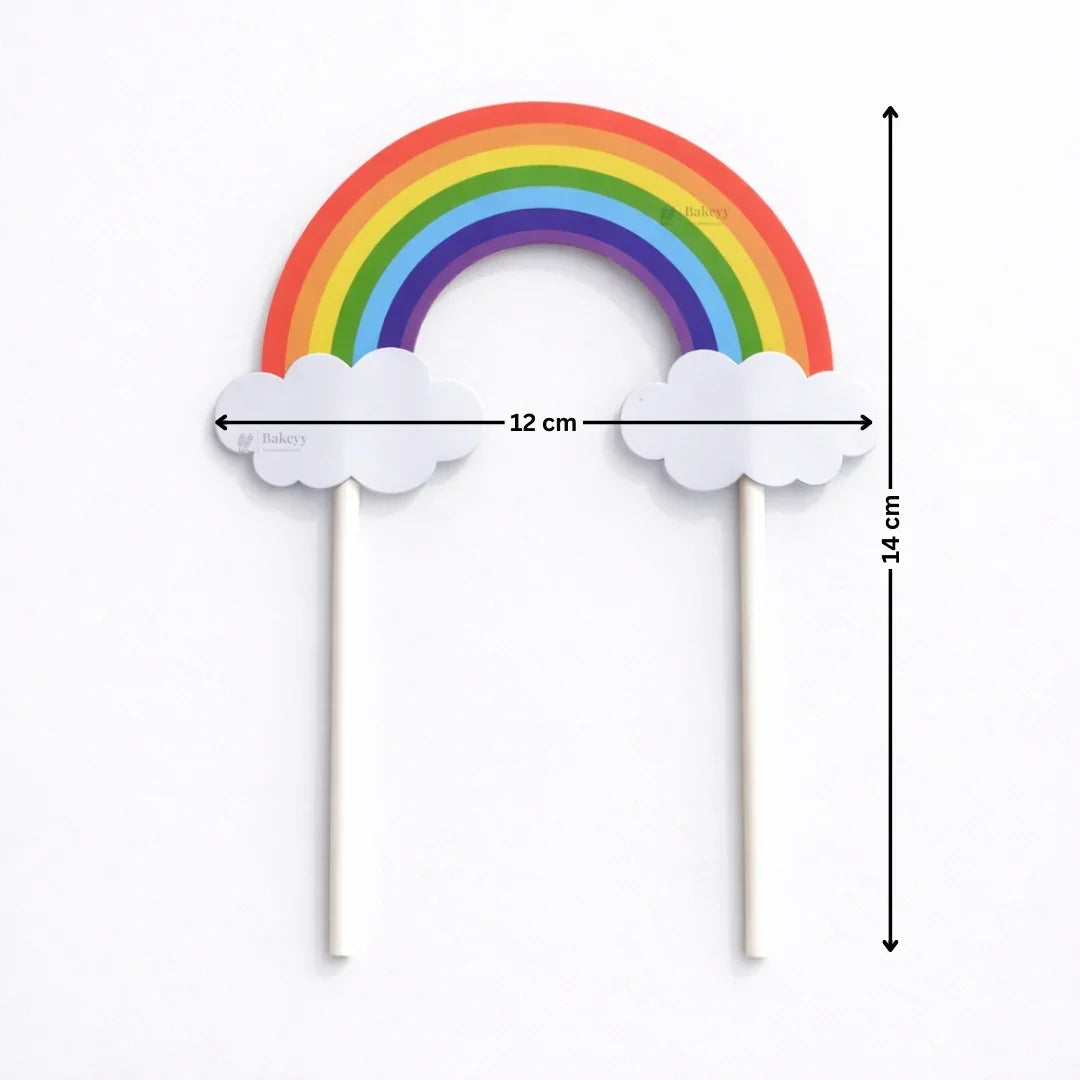 Rainbow Paper Cake Topper | Cute Cloud & Rainbow Designs for Cakes, Cupcakes & Dessert Tables | Pack of 5