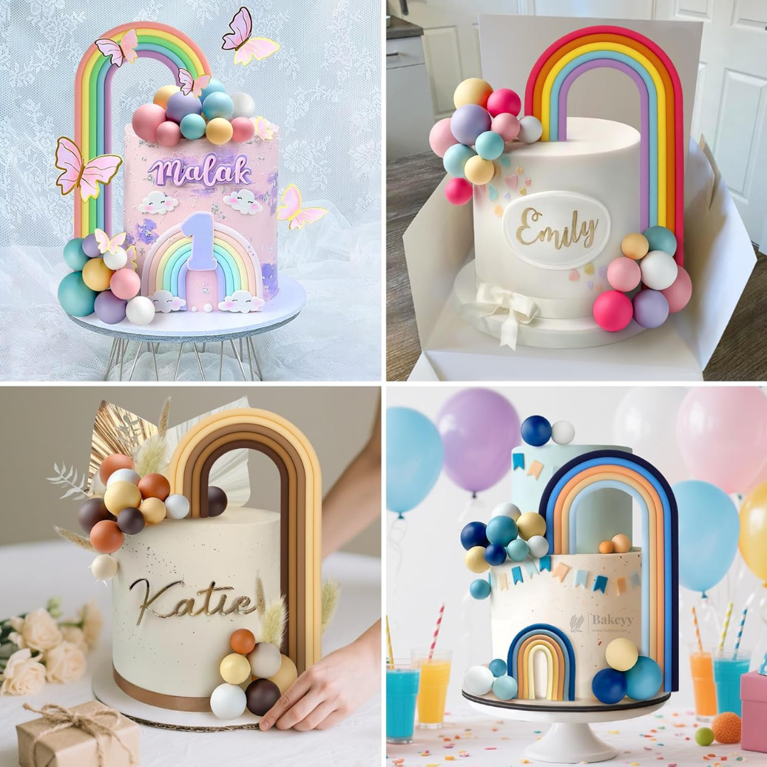 Rainbow Arch Cake Topper | Rainbow Shape Cake Decor | 1 Piece