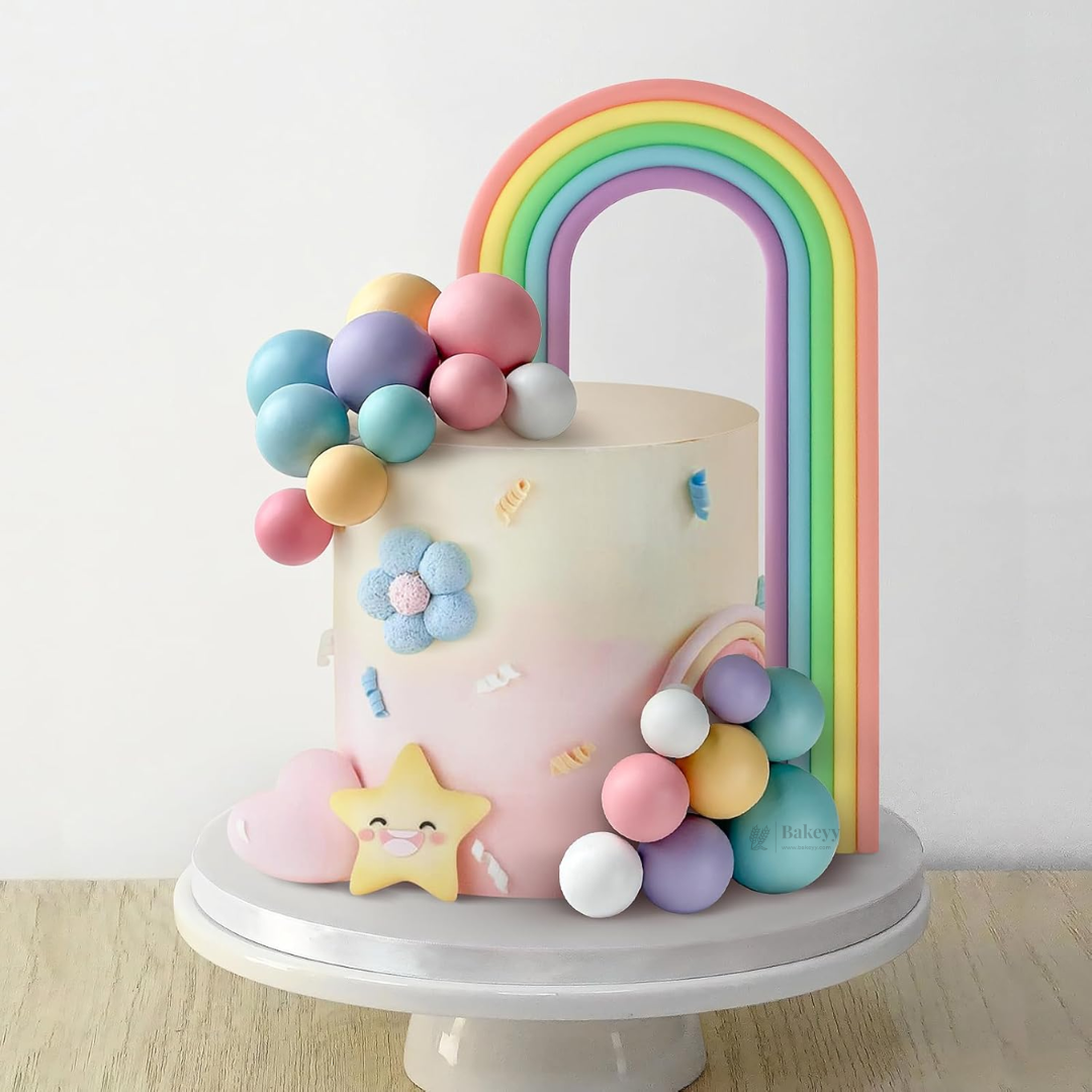 Rainbow Arch Cake Topper | Rainbow Shape Cake Decor | 1 Piece