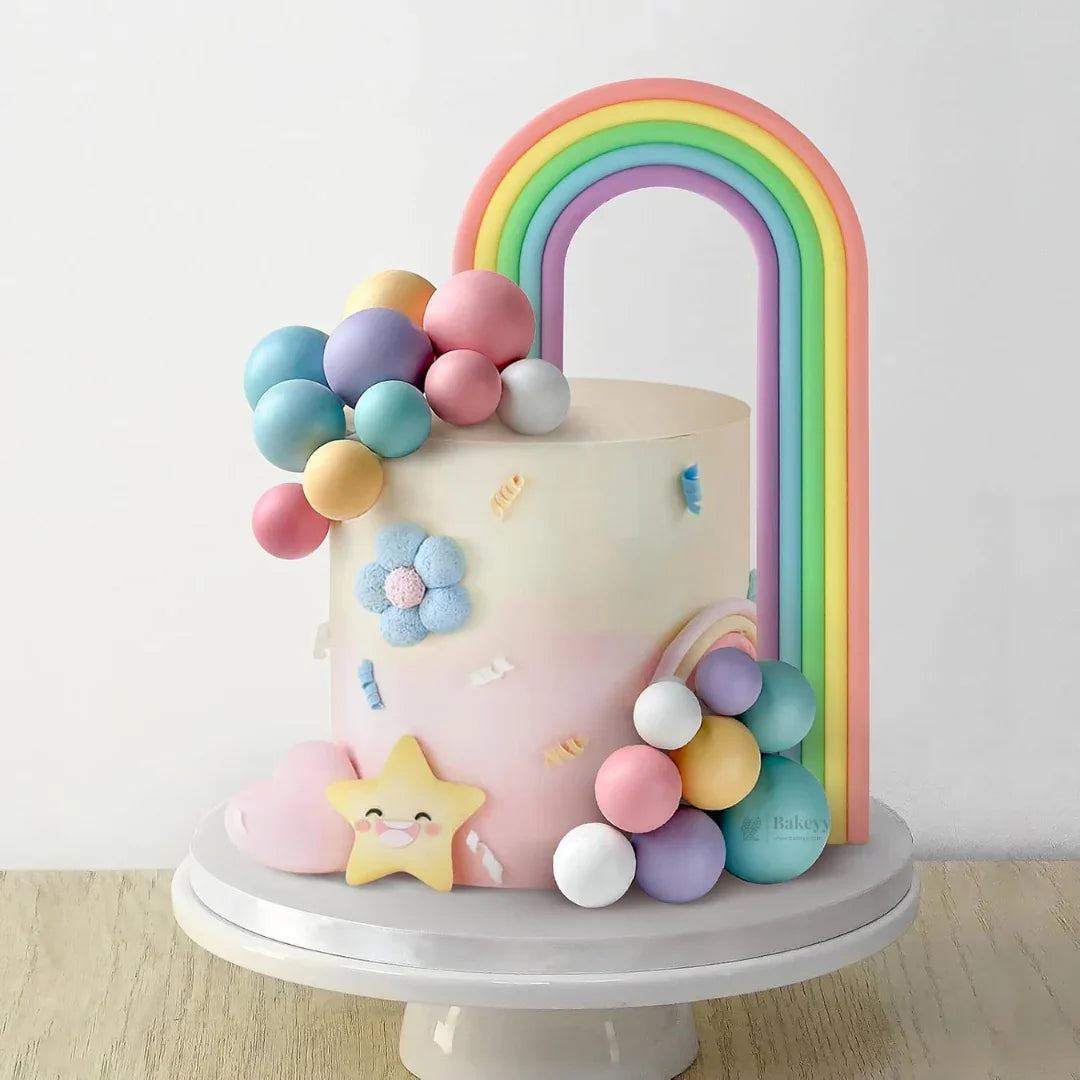Rainbow Arch Cake Topper | Rainbow Shape Cake Decor | 1 Piece