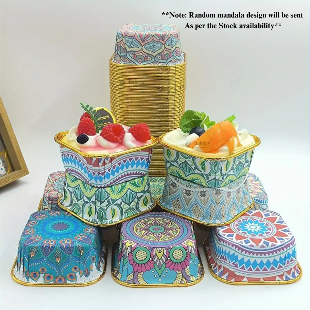 Mandala Themed Bake N Serve Mould | Decorative Pattern Collection | Pack of 50