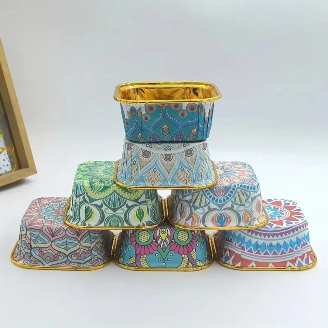 Mandala Themed Bake N Serve Mould | Decorative Pattern Collection | Pack of 50