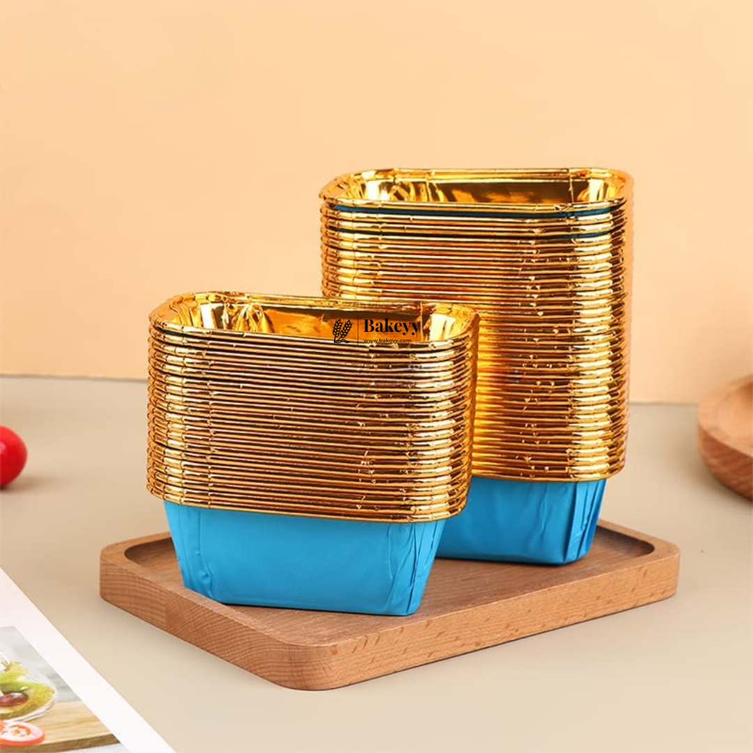 Rectangle Bake N Serve with Gold Foiling | Pack of 50