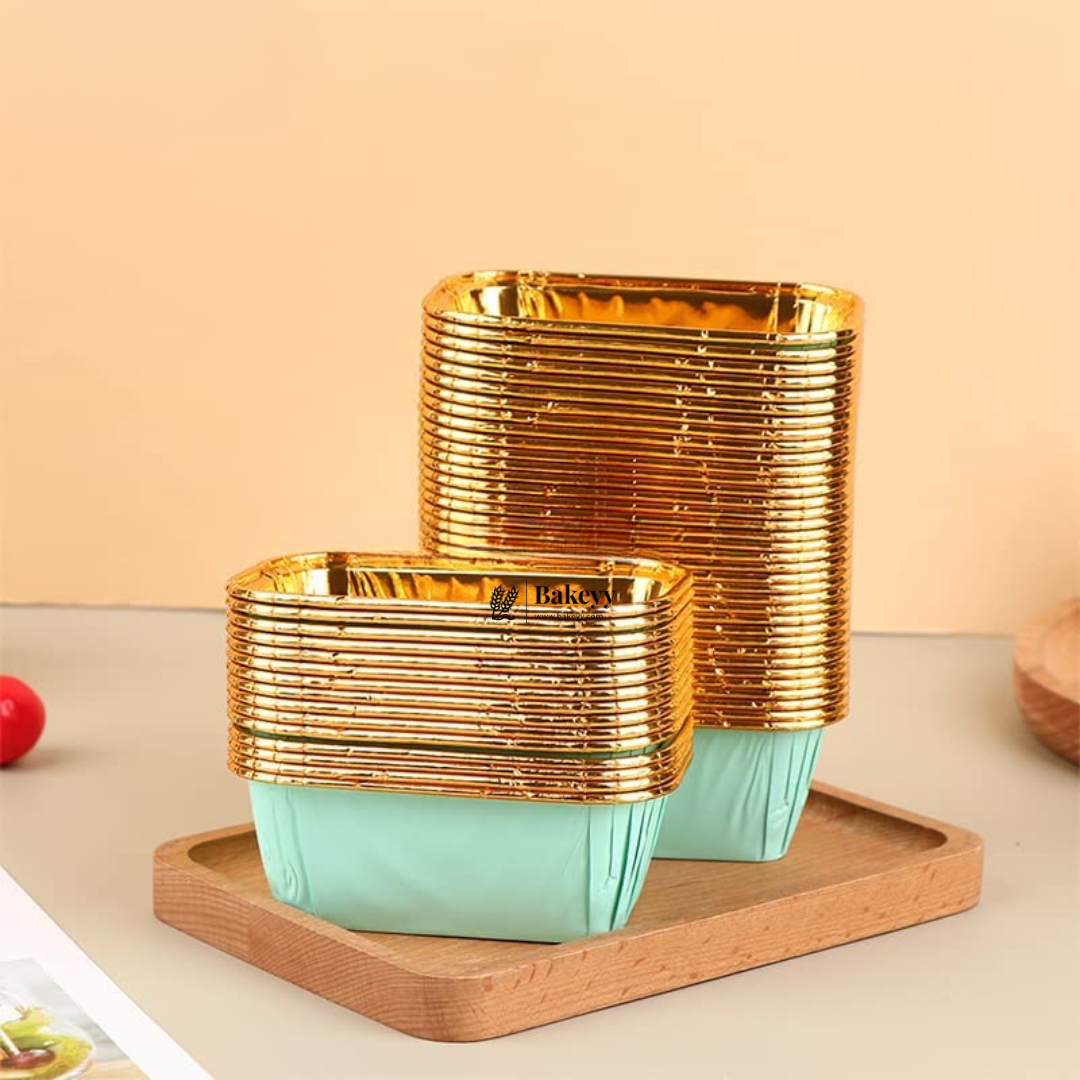Rectangle Bake N Serve with Gold Foiling | Pack of 50