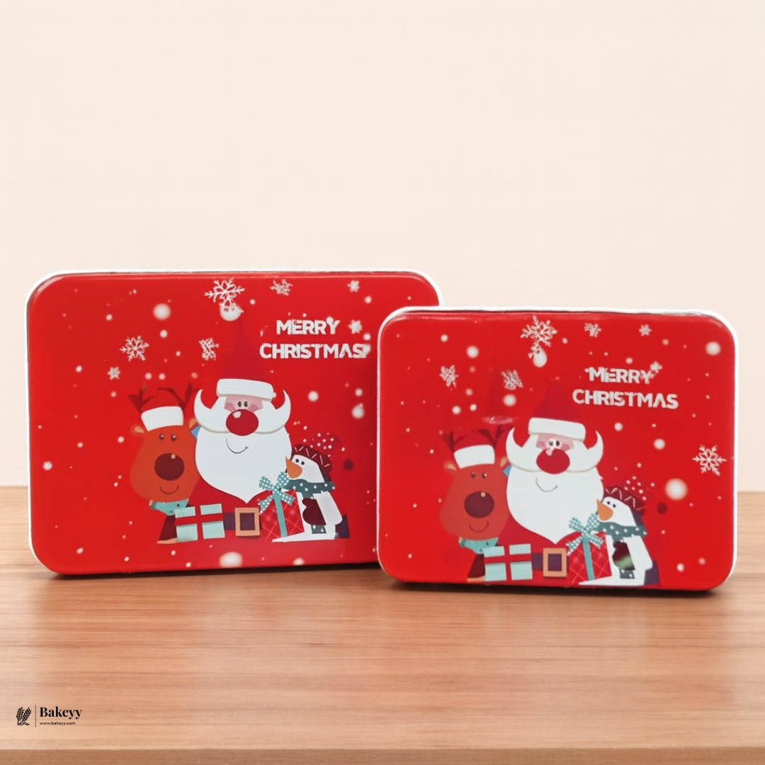 Rectangle Christmas Gift Storage Box | Christmas Cookie & Chocolate Tin Box | Pack of 6