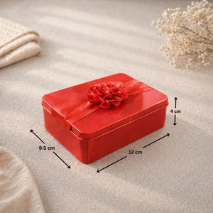 Rectangle_Metal_Tin_Gift_Box_with_Ribbon_Flower_Premium_Storage_Gifting_Box_Multiple_Colors_Pack_of_4 - Bakeyy.com