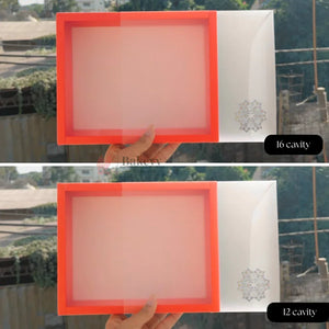 Red Sliding Chocolate Box with Gold Cavity Premium Rigid Gift Box for Chocolates Pack of 10