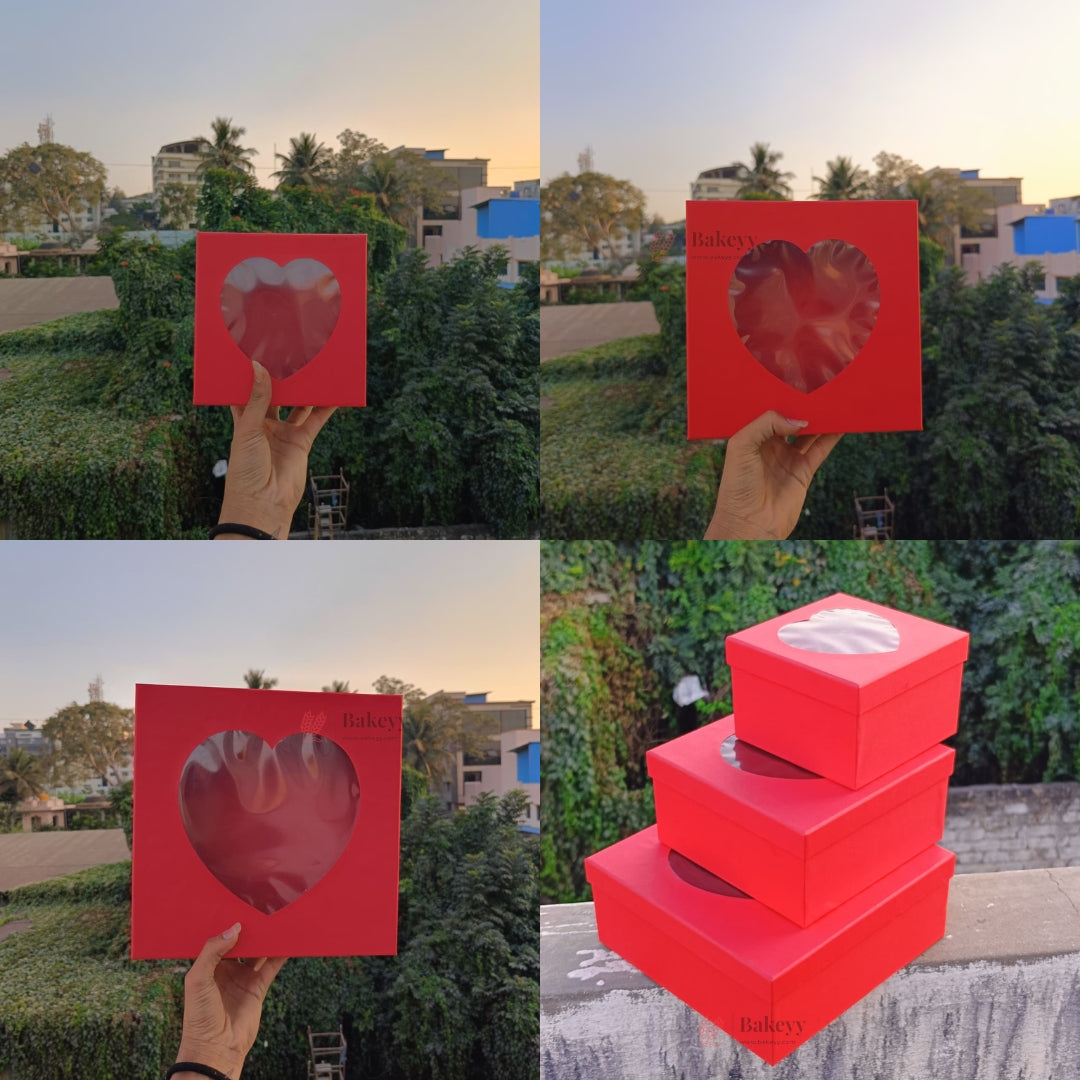 Red Heart Window Gift Box