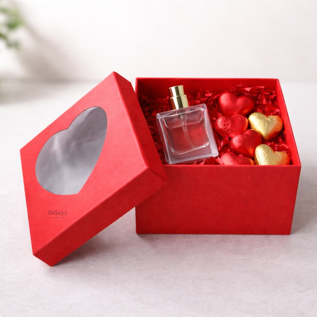 Red Heart Window Gift Box