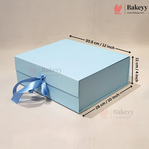 Plain Rigid Gift Boxes with Satin Ribbon | Magnetic Lock & Multi Colors | Pack of 1