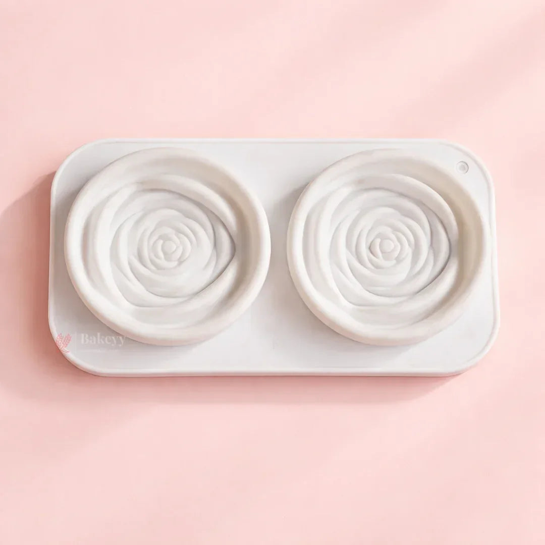 Silicone Rose Shape Silicone Mould | 2 Cavities | 1 Piece - Bakeyy.com - India - Silicone Rose Shape Silicone Mould | 2 Cavities | 1 Piece - Default Title 199.00