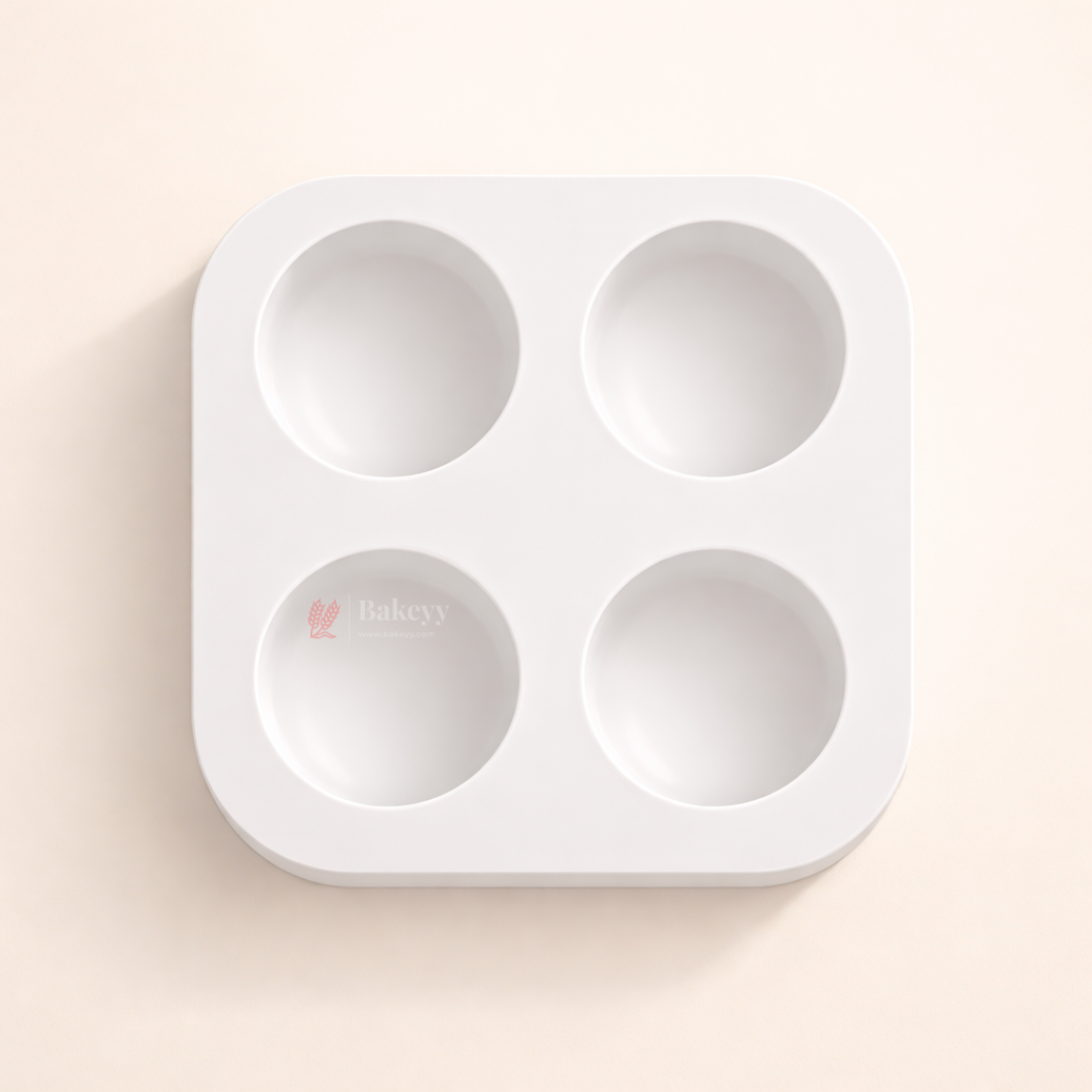 Silicone Round Shape Silicone Mould | 4 Cavities | 1 Piece