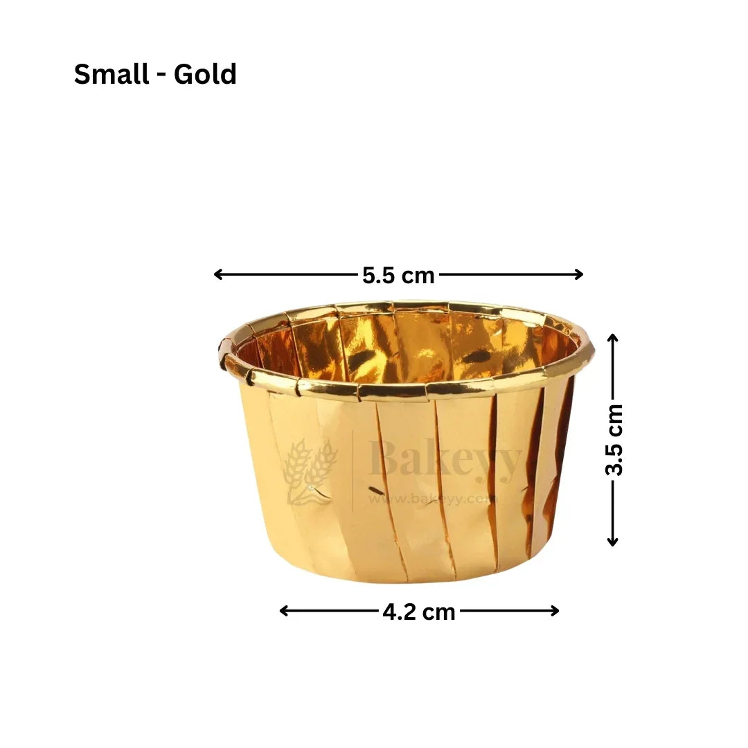 Round Bake n Serve with Gold Lining | Pack of 50