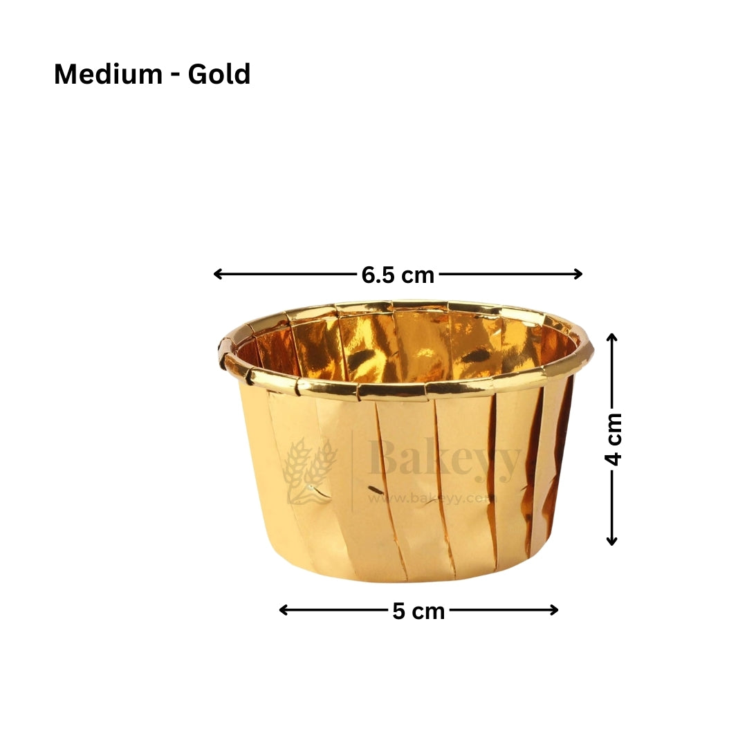 Round Bake n Serve with Gold Lining | Pack of 50