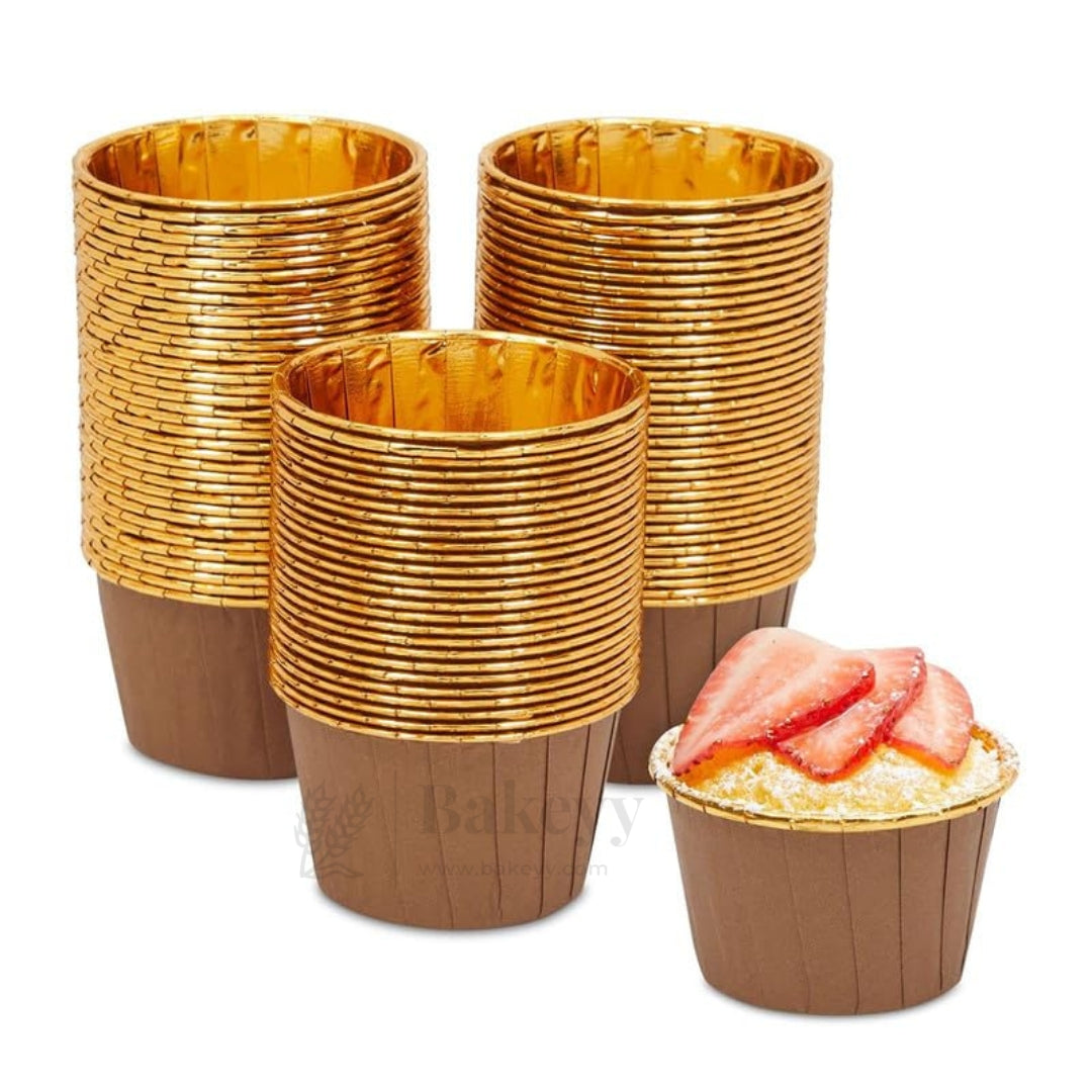 Round Bake n Serve with Gold Lining | Pack of 50
