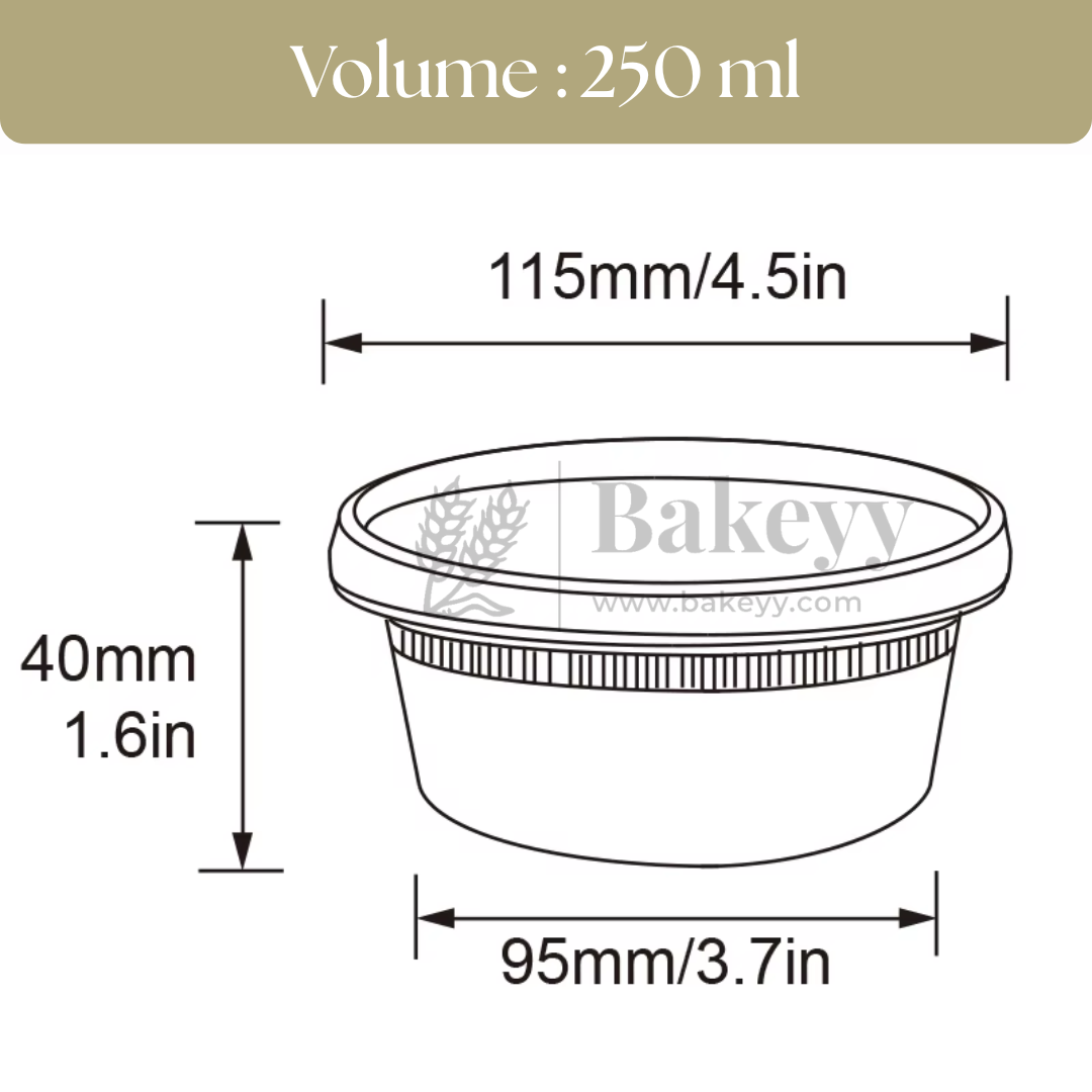 Clear Stackable Round PET Box | Pack of 25