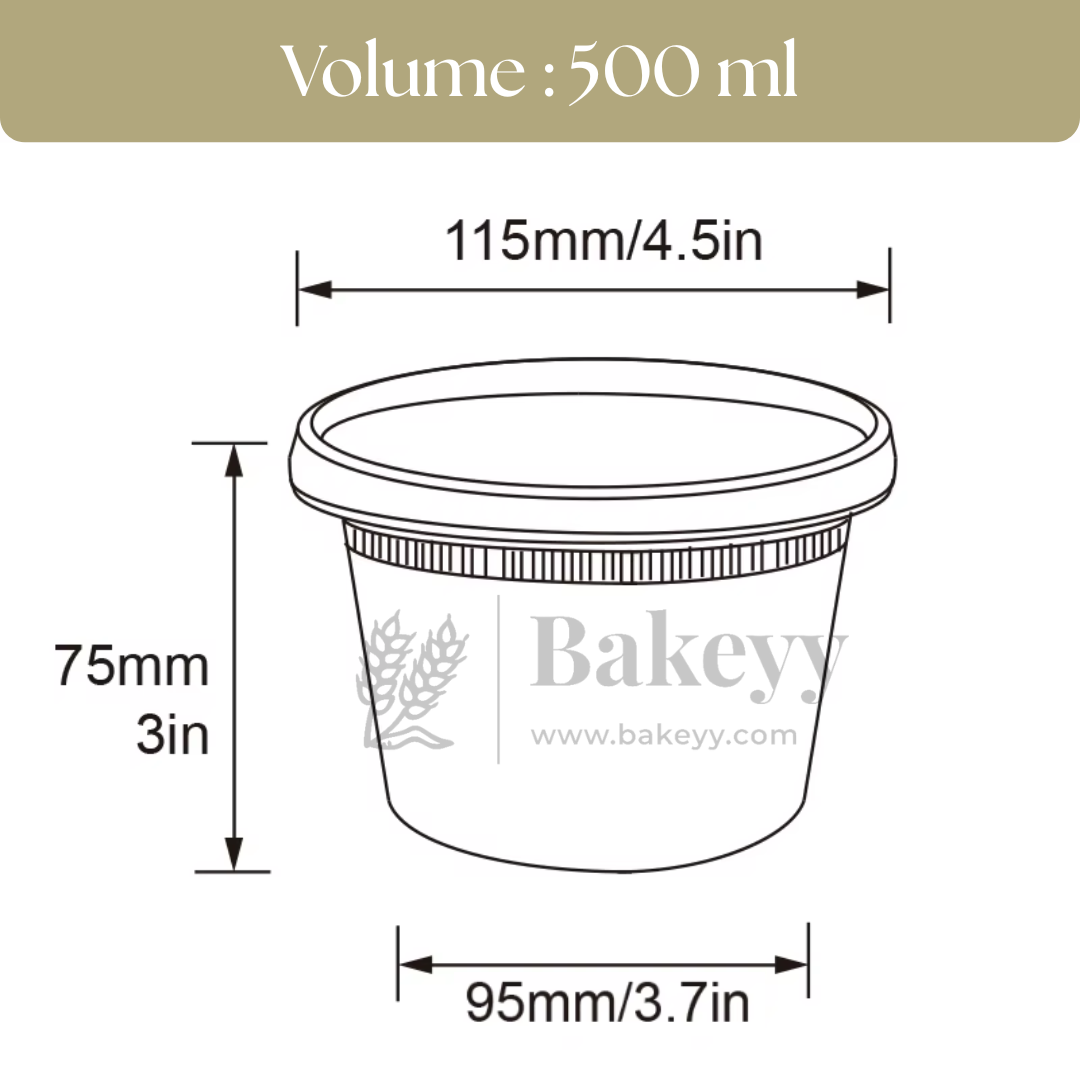 Clear Stackable Round PET Box | Pack of 25