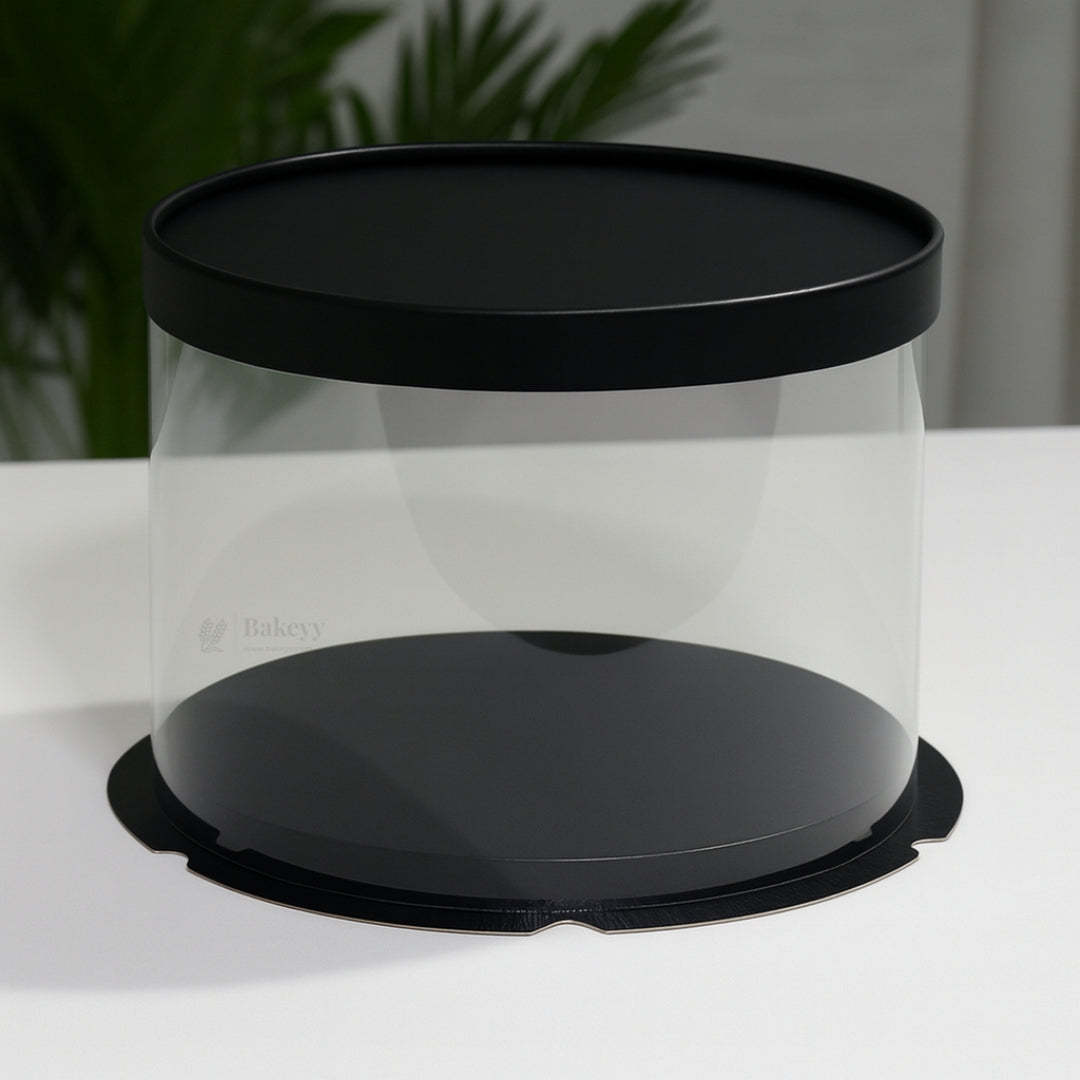 Luxury Round Cake Box | Durable Base & Top | Premium Transparent Design Cake Box | Pack of 5