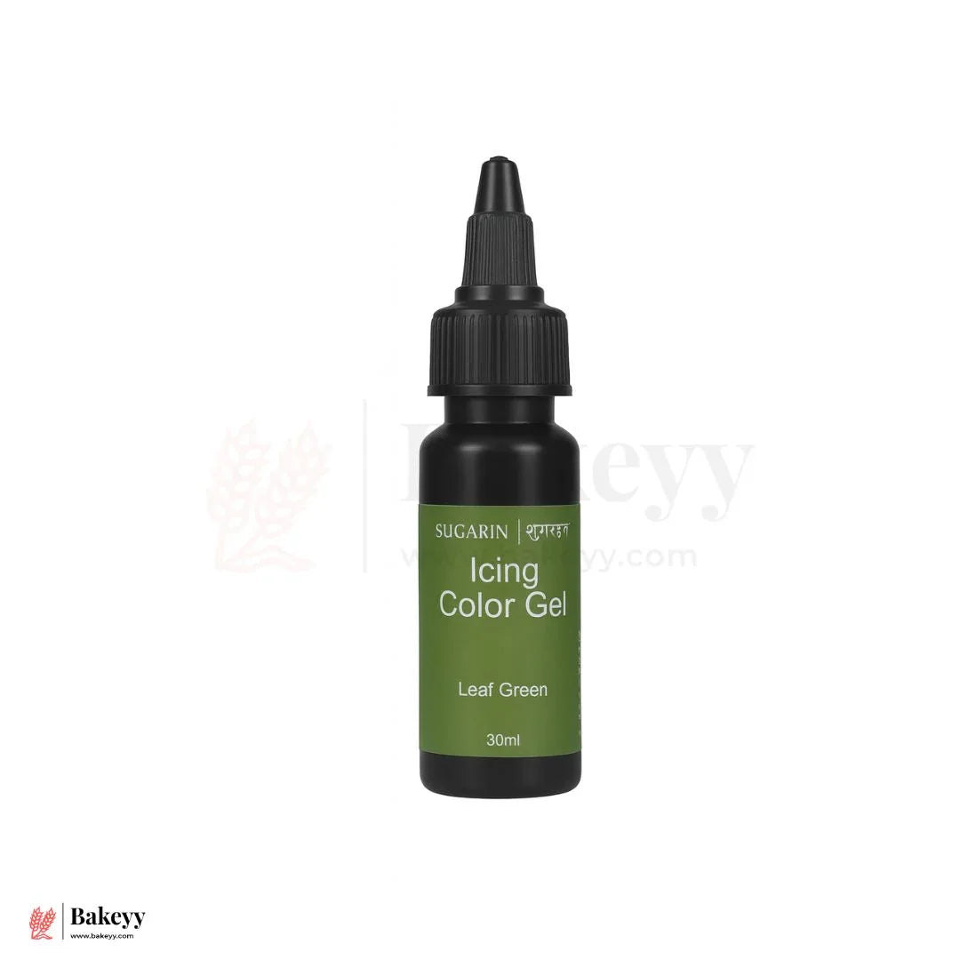 Sugarin Leaf Green Icing Color Gel – 30ml | Vibrant Food Gel Color for Cakes, Fondant & More - Bakeyy.com - India - Sugarin Leaf Green Icing Color Gel – 30ml | Vibrant Food Gel Color for Cakes, Fondant & More - Default Title