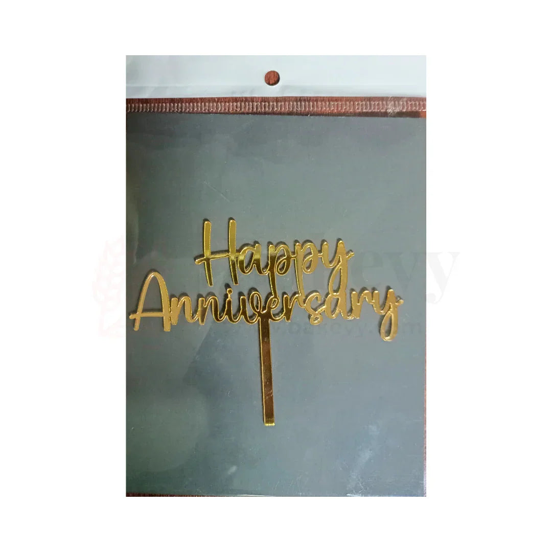 4" inch Happy Anniversary Cake Topper D12
