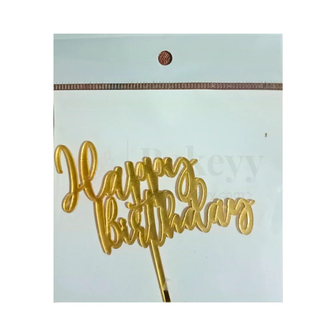 3" inch Happy Birthday Cake Topper - D27