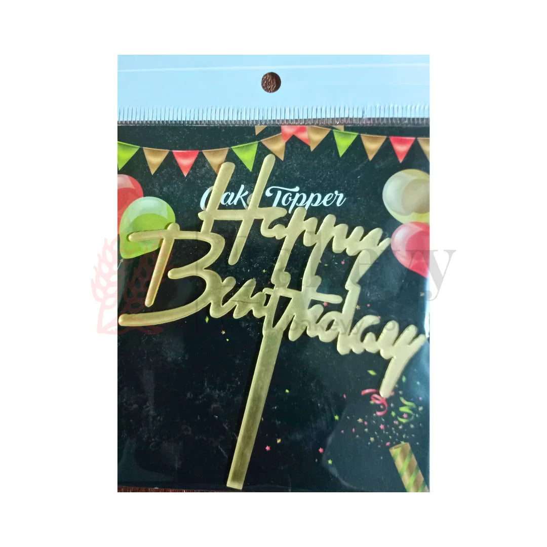 4" inch Happy Birthday Cake Topper - D11