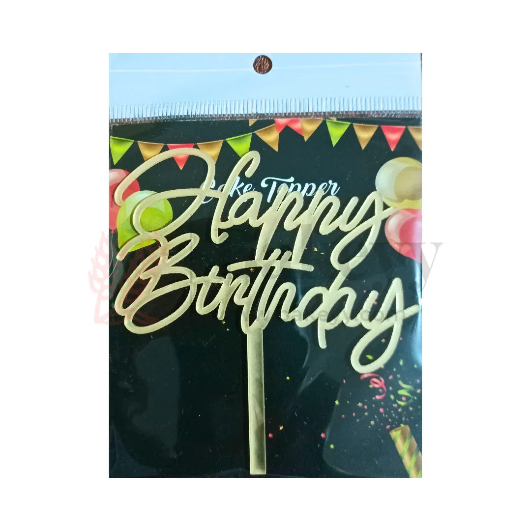 4" inch Happy Birthday Cake Topper - D12