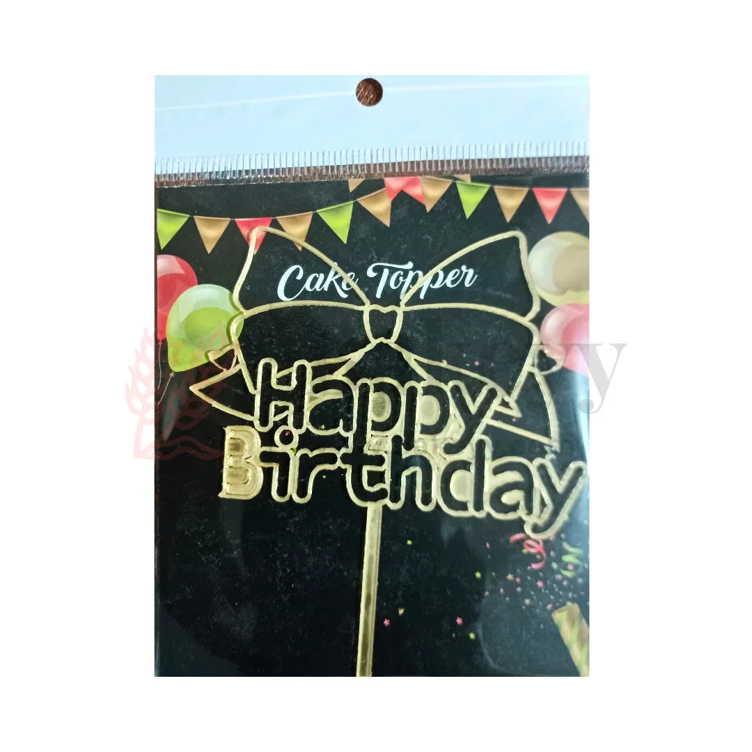 4" inch Happy Birthday Cake Topper - D13