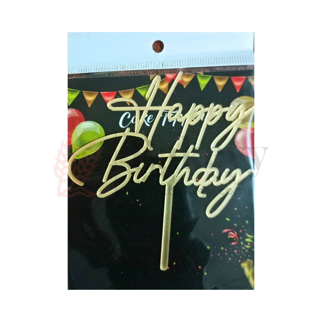 4" inch Happy Birthday Cake Topper - D14
