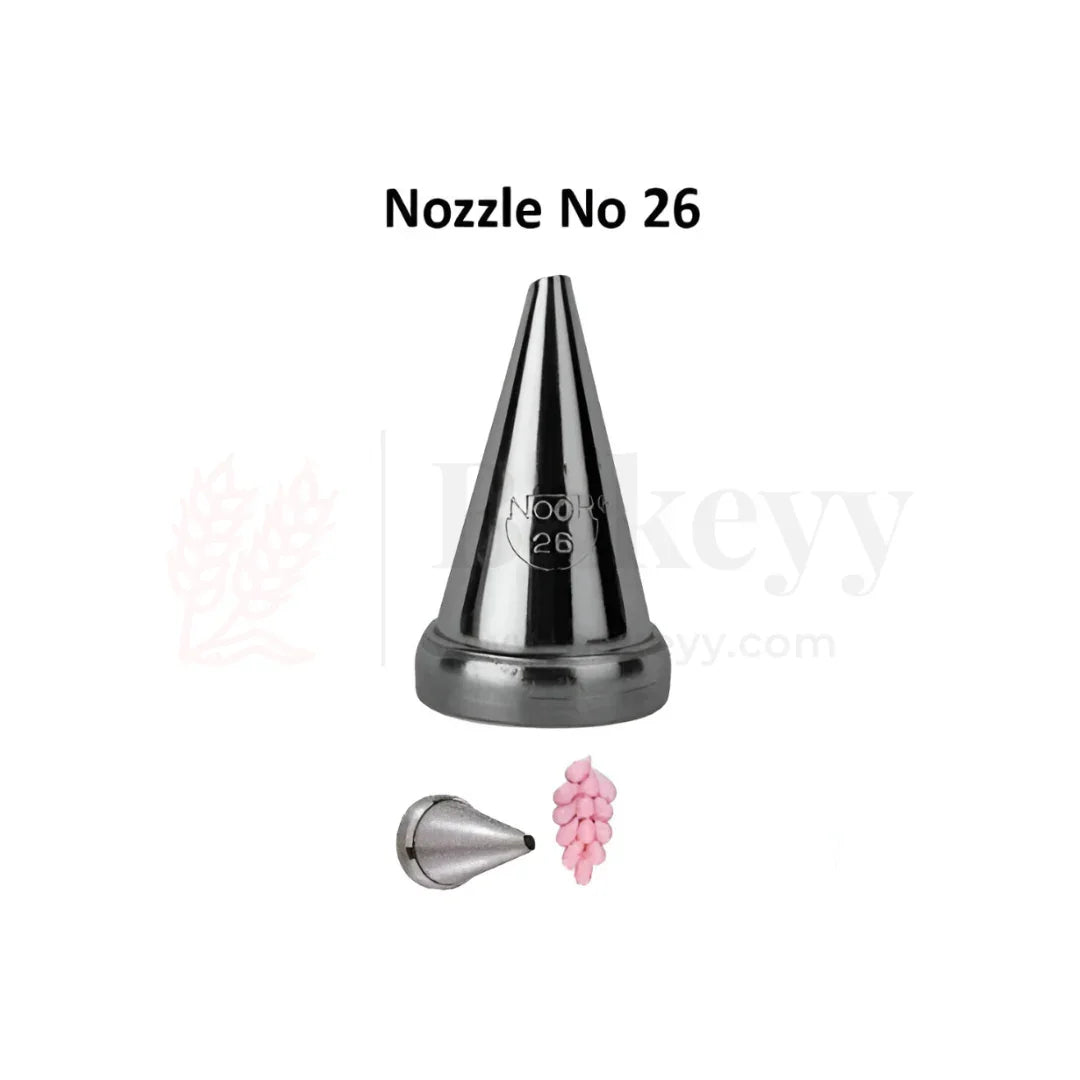 Small Nozzle No.26 – Stainless Steel Piping Tip for Cake Decoration