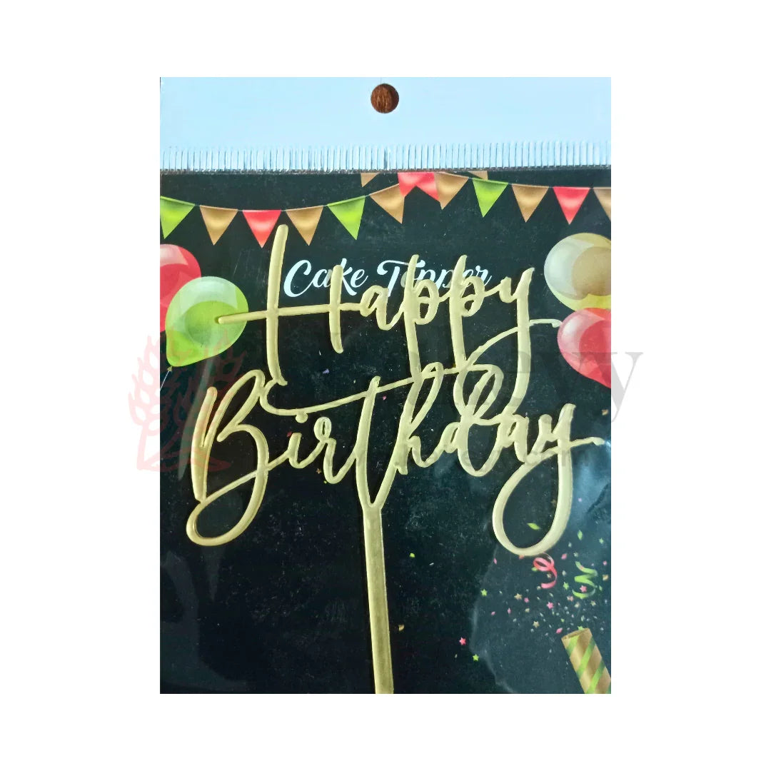 4" inch Happy Birthday Cake Topper - D15