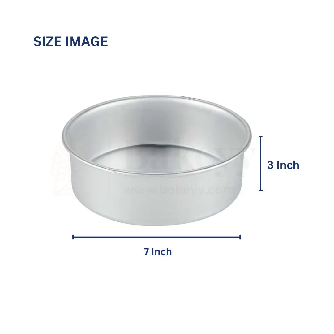 7x3" Round Aluminium Cake Mould