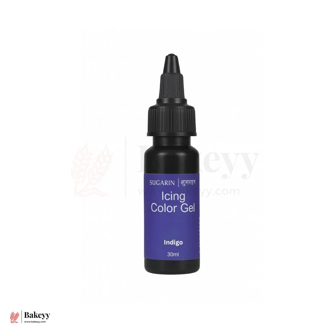 Sugarin Indigo Icing Color Gel – 30ml | Vibrant Food Gel Color for Cakes, Fondant & More - Bakeyy.com - India - Sugarin Indigo Icing Color Gel – 30ml | Vibrant Food Gel Color for Cakes, Fondant & More - Default Title