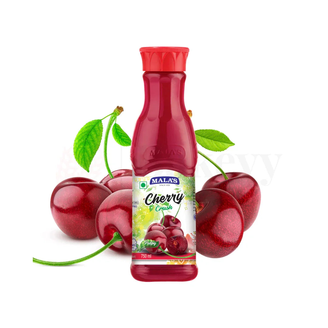 Mala’s Cherry Fruit Crush – 750ml | Sweet & Tart Flavour for Beverages & Desserts