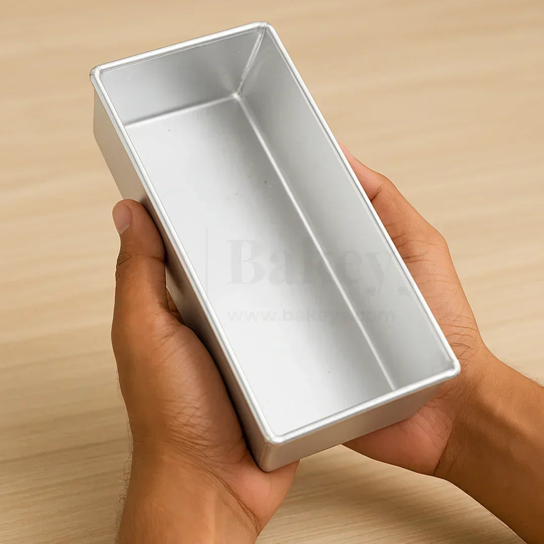 20x10x5 CM | Aluminium Rectangular Baking Mould - Bakeyy.com - India - 20x10x5 CM | Aluminium Rectangular Baking Mould - Default Title